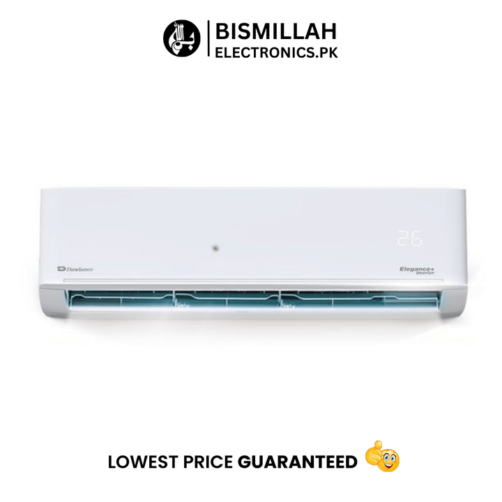 Stay comfortable year-round with the Dawlance Elegance+ 1.5 Ton Air Conditioner. Featuring rapid cooling, anti-corrosion fins, dual heating and cooling functions, and memory resumption, it ensures efficient performance and energy savings for your home.