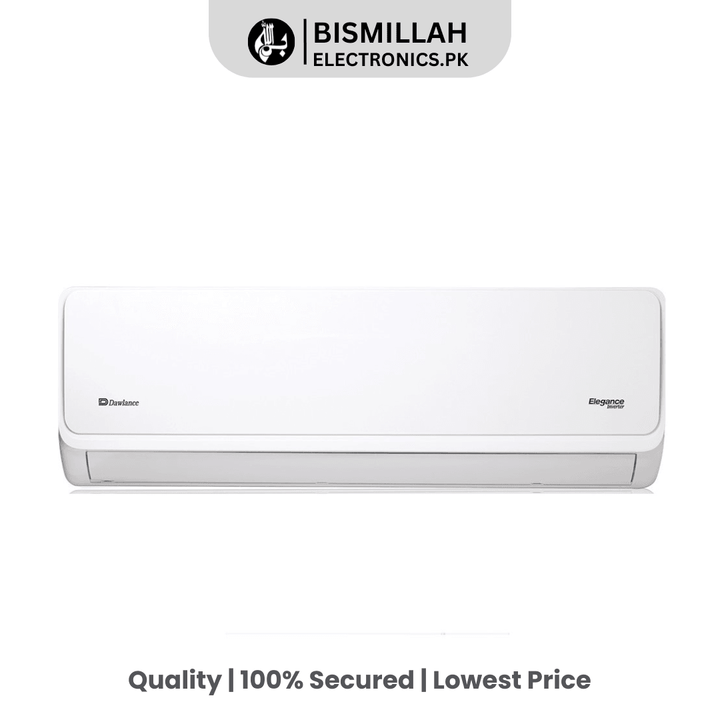 Stay cool with the Dawlance Elegance Plus 30 1.5 Ton Inverter Air Conditioner. Featuring inverter technology, anti-rust coating, self-cleaning function, and Typhoon air technology, it provides efficient cooling and lasting performance for your home.