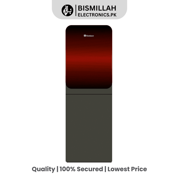 Upgrade your hydration with the Dawlance DW-1060 Silver Water Dispenser. Featuring a stylish noir red finish, larger water tanks, stainless steel for hygiene, and a premium glass door design, it's perfect for any home or office in Pakistan.