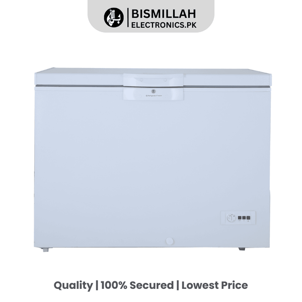 Explore the Dawlance Deep Freezer 400 SD Inverter Single Door in white (ARC P1). Featuring energy-efficient inverter technology and LED interior lighting, this freezer offers ample storage space and reliable performance for all your food storage needs.