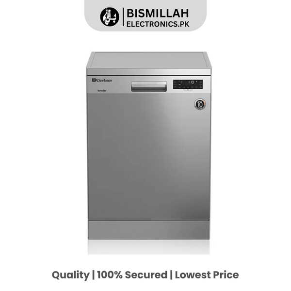 Discover the Dawlance Dishwasher DDW 1451 INV featuring Hygiene Wash at 70ºC and Aqua Intense Technology for efficient cleaning. Save water while ensuring your dishes are spotless and hygienic.