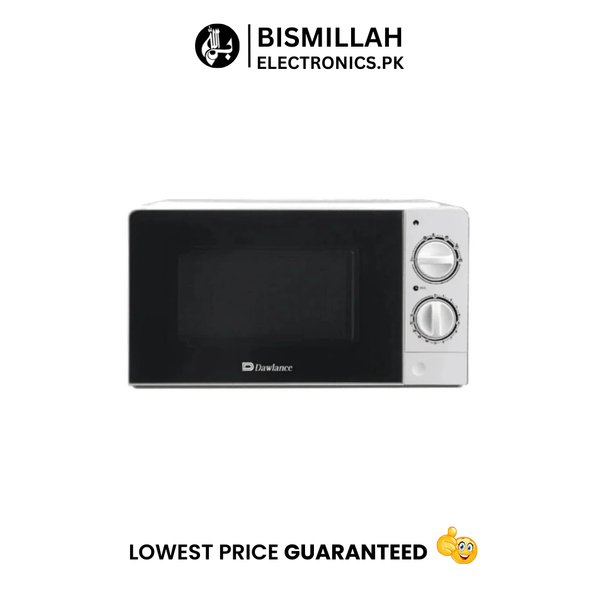 The Dawlance DW-220 Solo Microwave Oven is a compact and efficient appliance designed for everyday heating and defrosting needs. With its straightforward mechanical controls and reliable performance, it's a popular choice for small to medium-sized households.