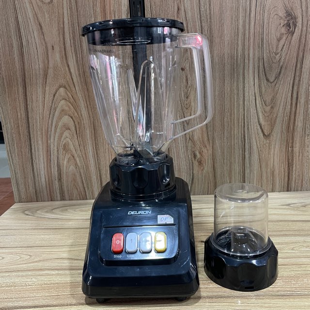 Experience the Deuron 2-in-1 Blender/Grinder GL 115, featuring an unbreakable 1500ml jar and a powerful motor with overheat protection. Enjoy two-speed operation, easy cleaning, and strong stainless steel blades for versatile blending and grinding!