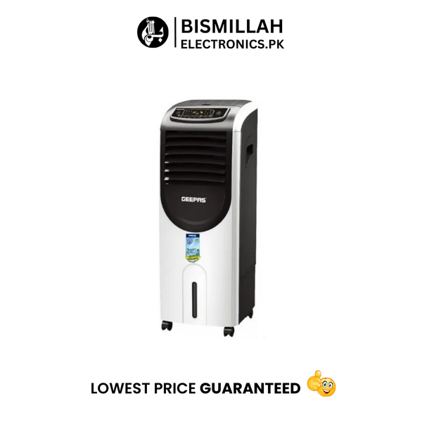 The Geepas GAC-376 Air cooler is a mid-sized air cooler designed to efficiently cool medium-sized rooms. It offers a combination of functionality and convenience, making it suitable for both residential and commercial spaces.