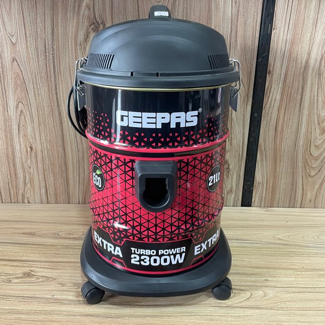 Discover the Geepas Vacuum Cleaner GVC 19018 with a powerful 2300W motor and 21L dust-bag capacity. Enjoy easy parking, a dust-full indicator, and efficient cleaning for your home or workspace!