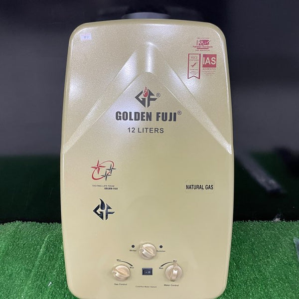 Experience efficient hot water with the Golden Fuji Instant Gas Geyser E-4XL. With a 12-liter capacity, ultra-low pressure start, and safety features, it’s the perfect solution for your home’s hot water needs!