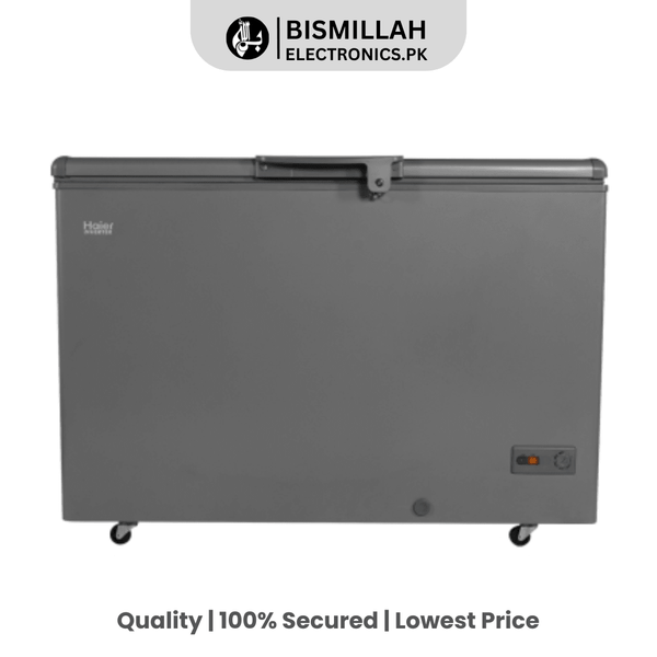 Experience the Haier HDF-385 IM Deep Freezer with its chest design, food basket, and copper evaporator. Energy-efficient with a 10-year compressor warranty for long-lasting performance!