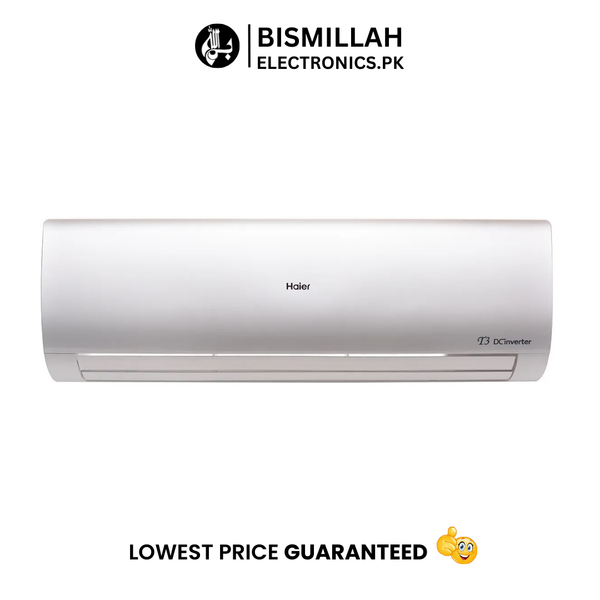 The Haier HSU-13HFAB T3 Inverter AC is a 1.1-ton air conditioner designed to provide efficient cooling in extreme temperatures up to 52°C. Equipped with a T3 Ultra Big Outdoor Unit, it ensures optimal heat dissipation and consistent performance.