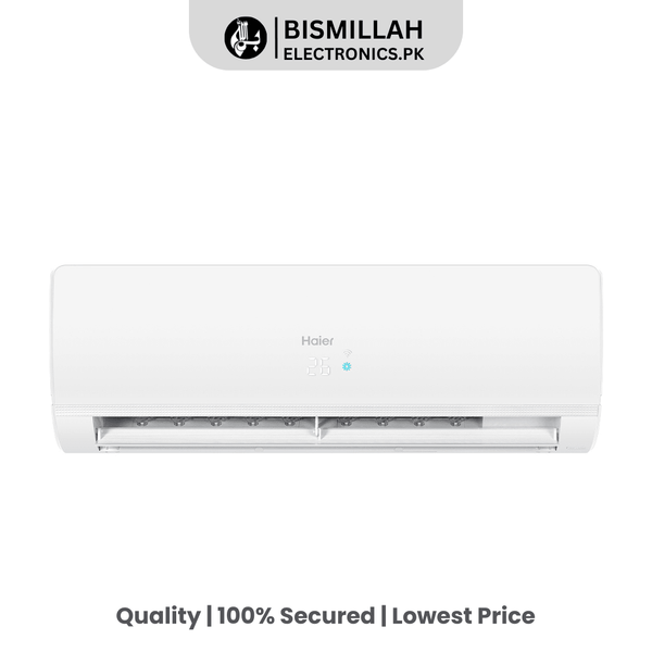 Stay comfortable with the Haier HSU-12HFCN/013USDC (W) Air Conditioner. Featuring 1-ton capacity, turbo cooling, one-touch cleaning, and anti-corrosion design, it ensures efficient performance for your home.