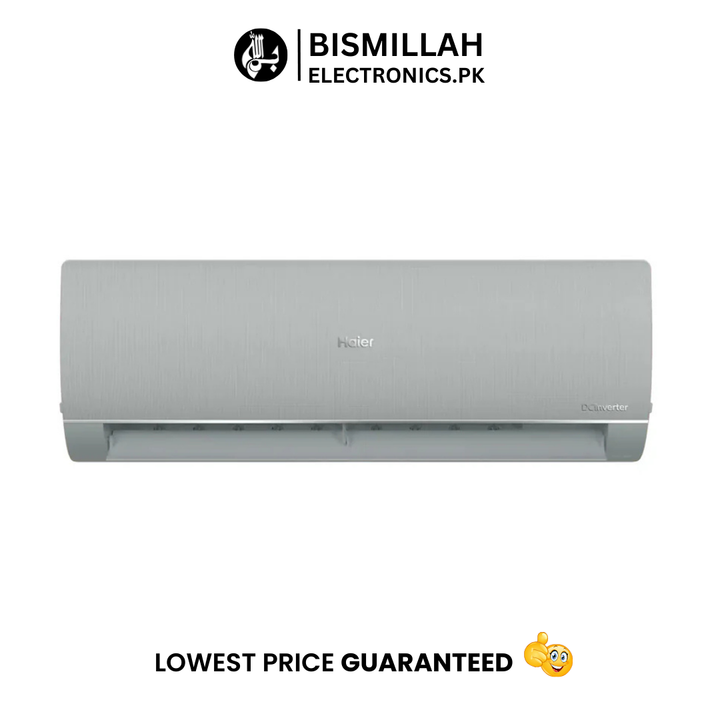 The Haier HSU-19HFAB T3 Inverter AC is a 1.6-ton full DC inverter split air conditioner designed for efficient cooling in extreme temperatures up to 52°C. It features a T3 Ultra Big Outdoor Unit for enhanced heat dissipation and Smart Inverter Technology for energy efficiency.