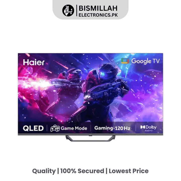 Discover the Haier LED TV H32S80EFX, a 32-inch QLED TV featuring Dolby Audio and dbx-tv for superior sound quality. Enjoy vibrant visuals and easy access to streaming services for an exceptional viewing experience.