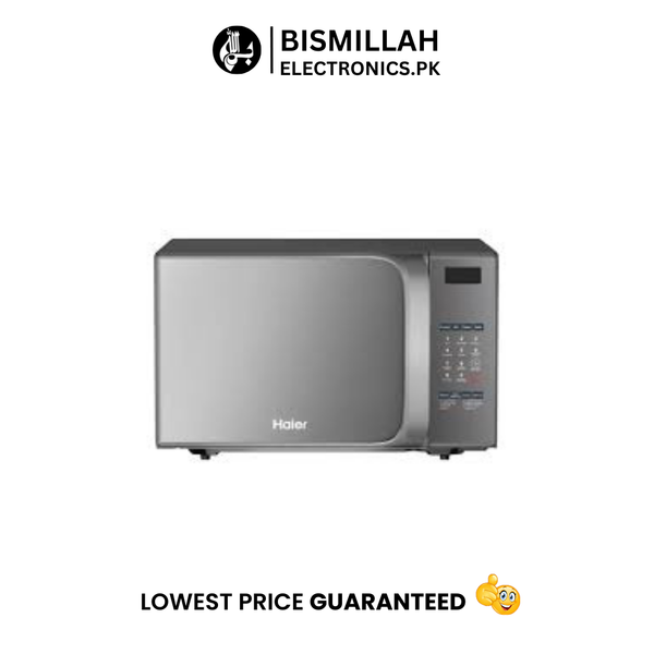 The Haier Microwave Oven HMW-30AFS is a versatile 30-liter kitchen appliance that combines multiple functions including Air Fryer, Microwave, Grill, and Convection Baking.
