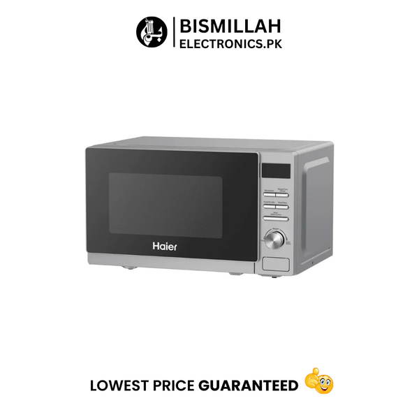 The Haier HMW-20DSS Digital Solo Series Microwave Oven is a compact and efficient appliance designed for everyday cooking needs. With its 20-liter capacity and 700-watt power output, it offers reliable performance for reheating, defrosting, and basic cooking tasks.