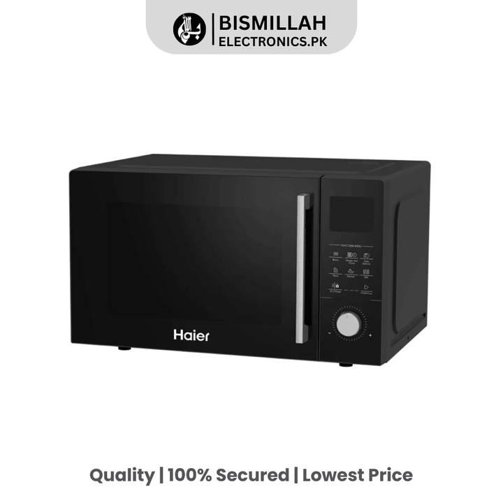 Explore the Haier Microwave Oven HMW-28100 Grill Series with 1300 watts grill power, intelligent chef auto menu, and efficient speed and weight defrost. Enjoy easy cooking with versatile grilling features.