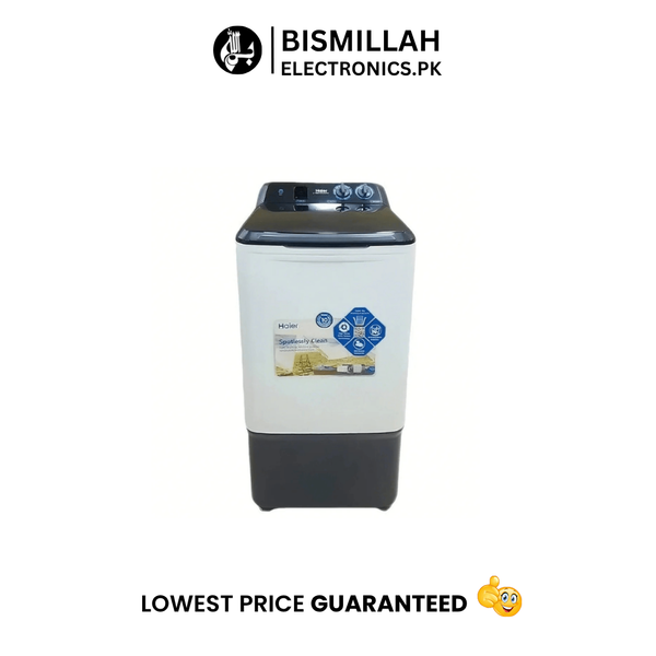 Discover the Haier Washing Machine HWM 80-1217 with 8 kg capacity, featuring durable virgin plastic construction and a high-efficiency copper motor for long-lasting performance. Enjoy reliable washing with energy efficiency and user-friendly controls