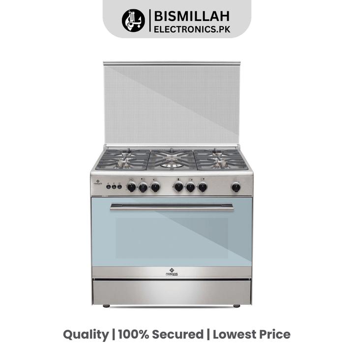 Upgrade your kitchen with the Nasgas Cooking Range NG 786. Featuring 5 brass burners, rust-free stainless steel construction, electric auto ignitor, and heavy-duty cast iron trivets, it’s perfect for every home chef!