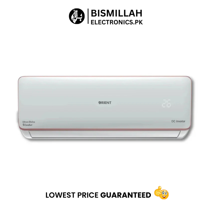 Stay comfortable with the Orient AC 1.5 Ton Inverter Ultron. Featuring a tropicalized inverter, low voltage operation, 4D air throw, turbo mode, and automatic cleaning, it’s perfect for all weather conditions.