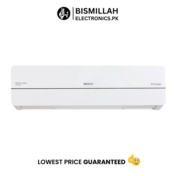The Orient 2 Ton Ultron LUNAR Grace Black DC Inverter (Model 24G) is a high-performance air conditioner tailored for efficient cooling and heating in large sized rooms.