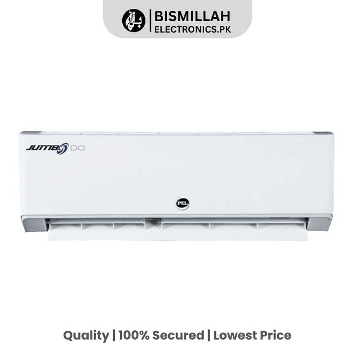 Experience superior cooling with the Pel AC 1.5 Ton Jumbo AC (1.5 Ton). Featuring advanced technology, low voltage start-up at 140V, outstanding efficiency, and 4D air flow, it ensures optimal comfort while saving energy.