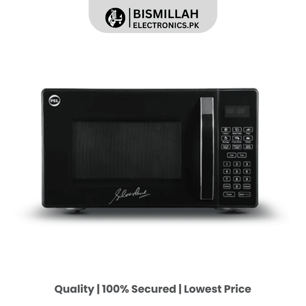 Explore the PEL Silver Line Microwave Oven PMO-32 SLD with multiple power levels, jet defrost, and a 2-year warranty. Enjoy uniform heating and convection grilling for delicious meals every time.