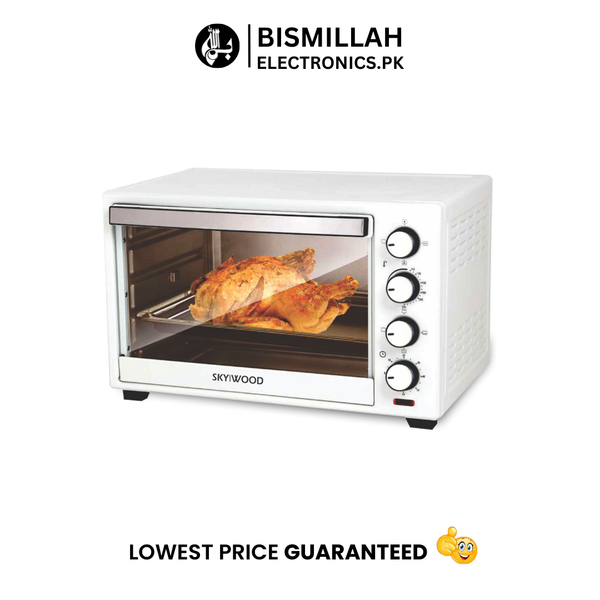 Skywood Electric Convection Oven SK-38B combines electric oven, microwave, grill, and convection cooking modes for versatile meal preparation.