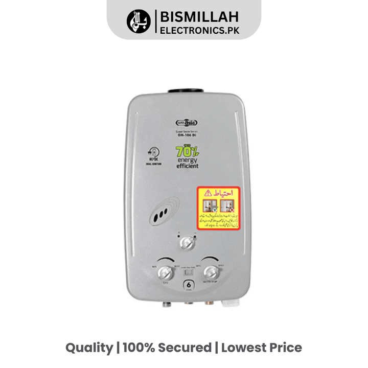 Get reliable hot water on demand with the Super Asia Instant Geyser GH-110. Featuring a 10L tank, safety mechanisms, and energy-efficient performance, it's perfect for any home. Enjoy peace of mind with a 1-year warranty!