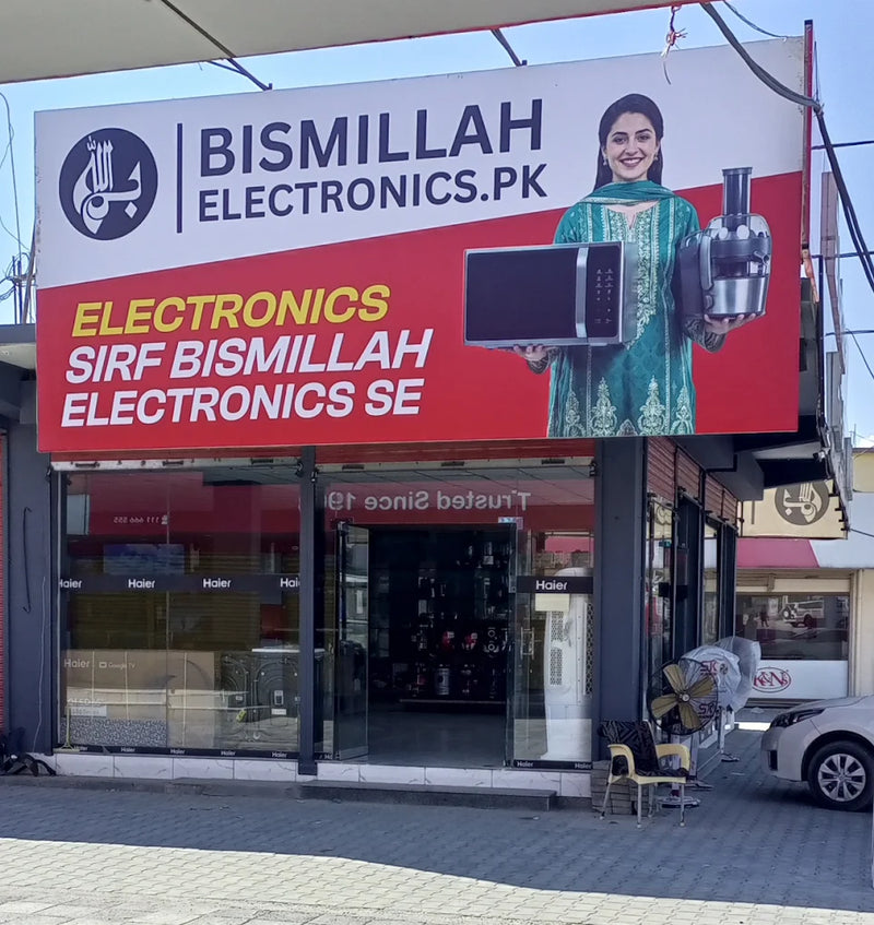 Bismillah Electronics store on Abbottabad Road in Mensehra