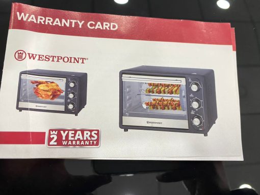Westpoint Rotisserie Oven Toaster WF-2310 Warranty Card.