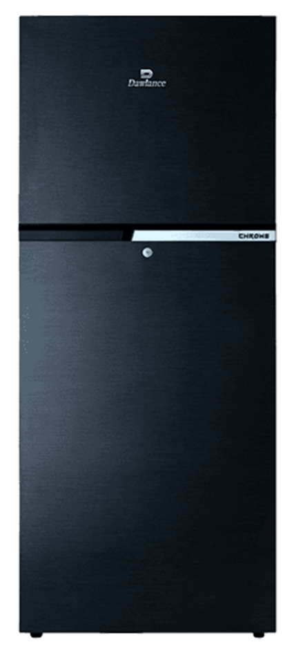 Double Door Refrigerator Dawlance 91999 Chrome Hairline Black