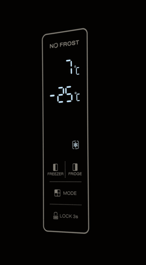 Dawlance SBS 600 Glass Door Inverter Black Refrigerator